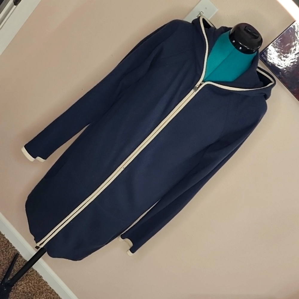 Chanel Navy Blue Hooded Women's Sweater Cashmere